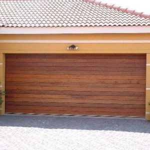 Meranti wooden garage door